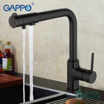 GAPPO G4390-10 с краном для питьевой воды черный (6)