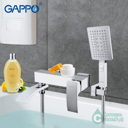 GAPPO JACOB G3207-8 каскадный белый для ванны (6)