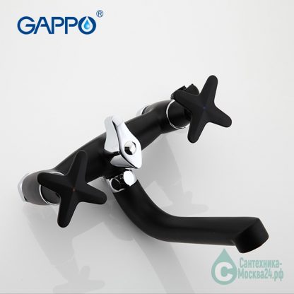 Смеситель GAPPO EVORA G3251 для ванны черный матовый (3)