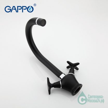 Смеситель GAPPO EVORA G4051 для кухни черный (1)