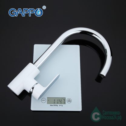 Смеситель GAPPO NOAR G4048 для кухни белый (5)