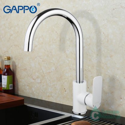 Смеситель GAPPO NOAR G4048 для кухни белый (6)